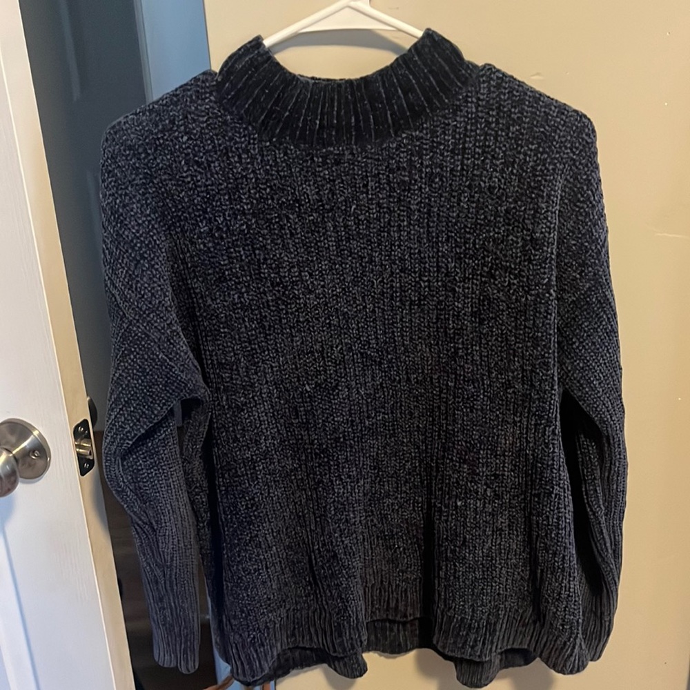 Time and true blue sweater
